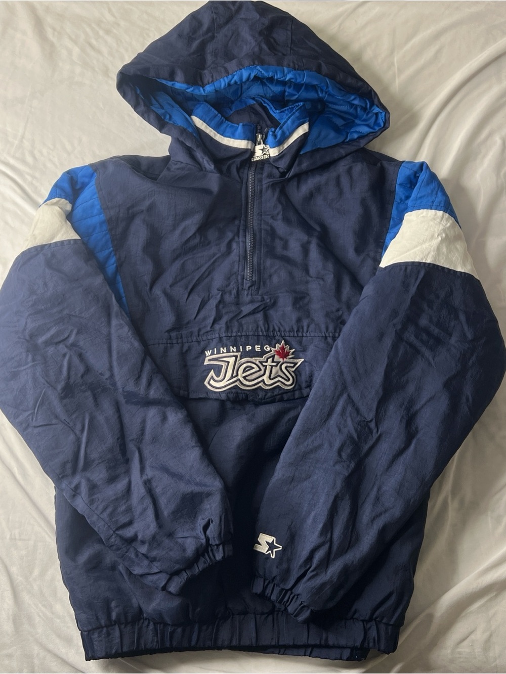 STARTER Navy and Royal Blue Hooded Jacket